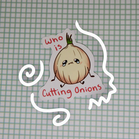 Who is cutting onion?